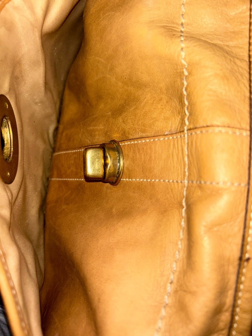Coach Leather Shoulder Hobo Bag in Tan - Picture 6 of 14